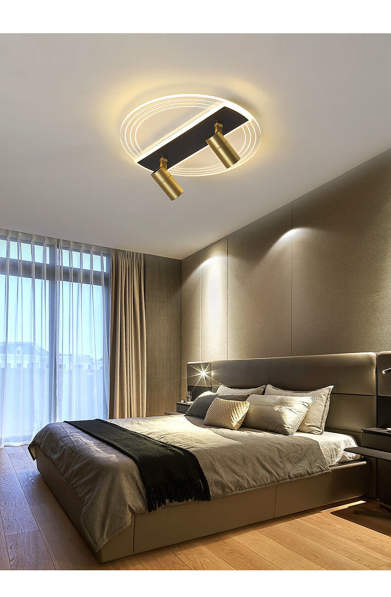 卧室灯带射灯创意个性吸顶灯简约现代led家用房间灯大气书房灯具b款40