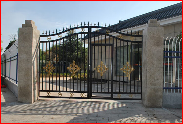 欧式铁艺大门庭院门铁艺门别墅大门乡村农村家用户外双开门花园门艺术