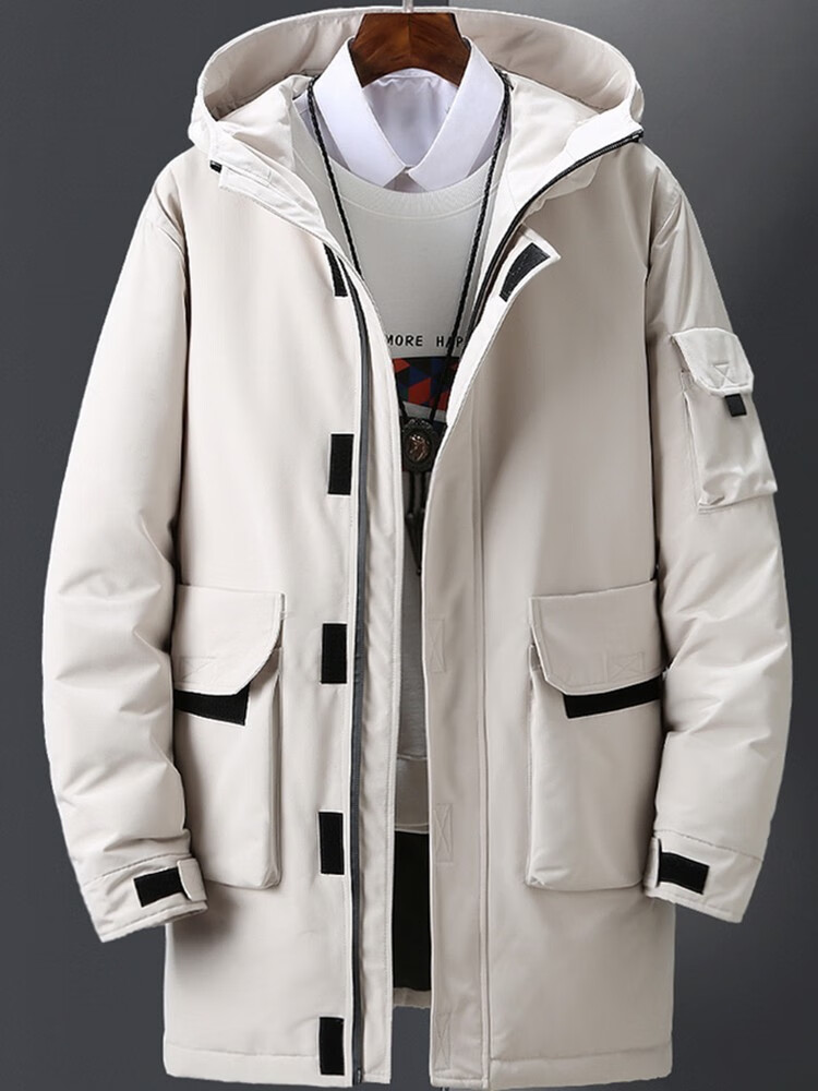 雅鹿羽绒服男冬季士中长款加厚保暖工装男心宽外套女男装时尚冬装官方