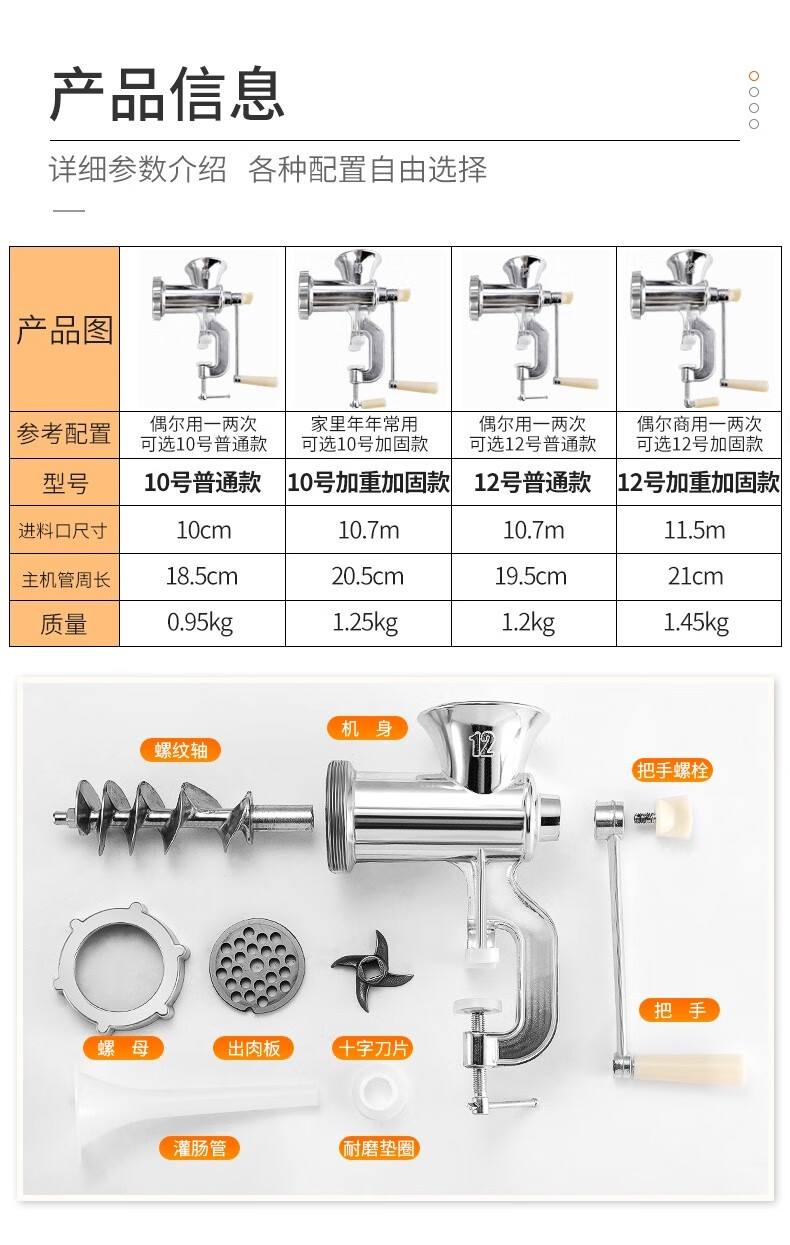 绞肉机结构示意图图片