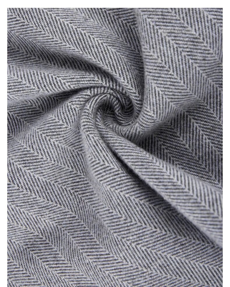 brooksbrothers布克兄弟男士冬新美式休闲复古灰色法兰绒衬衫0007灰色