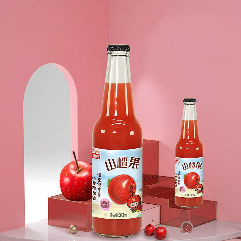 亿佳果园饮料山楂汁果汁混装343ml*6 混合装 343ml*6瓶【图片 价格