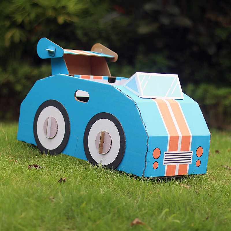 幼儿园汽车纸箱教具红绿灯交通信号指示牌玩具车安全知识瓦楞纸壳纸箱