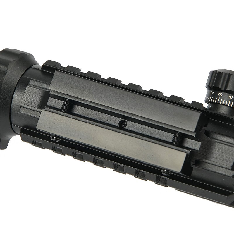 3-9x32入门级鱼骨瞄准器自带20mm轨道 侧边鱼骨可安装红点或者激光