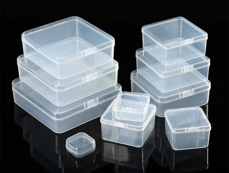 带盖透明塑料空盒收纳盒零件电子元件螺丝手机维修储物迷你小盒子 正