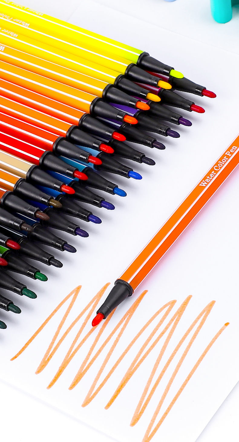 迪士尼水彩笔套装可水洗彩色笔手绘画画笔儿童幼儿园小学生开学用美术