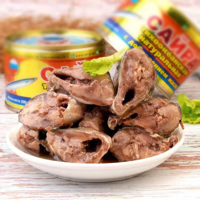 鲱鱼罐头原味恶搞极限挑战臭鱼新鲜250g俄罗斯飞鱼罐头进口 沙丁鱼