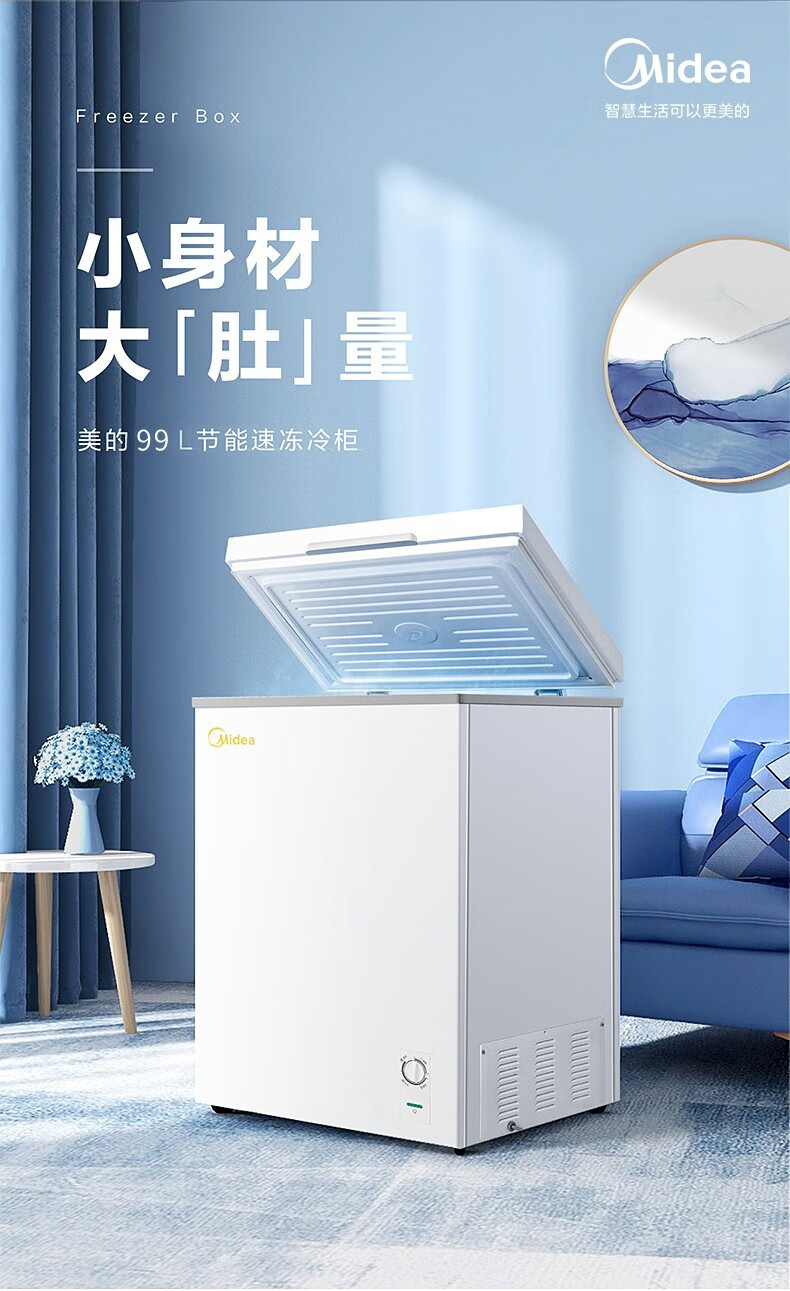 柜冻年货小冰箱一级能效低噪bdbc99kmzg一级能耗长0545米宽051米高085