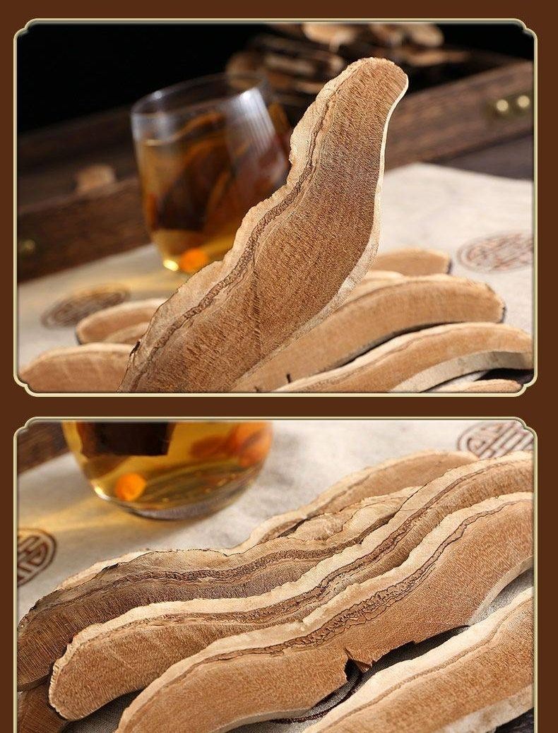 段木赤灵芝切片深山精选半灵芝泡茶泡酒 灵芝片 500