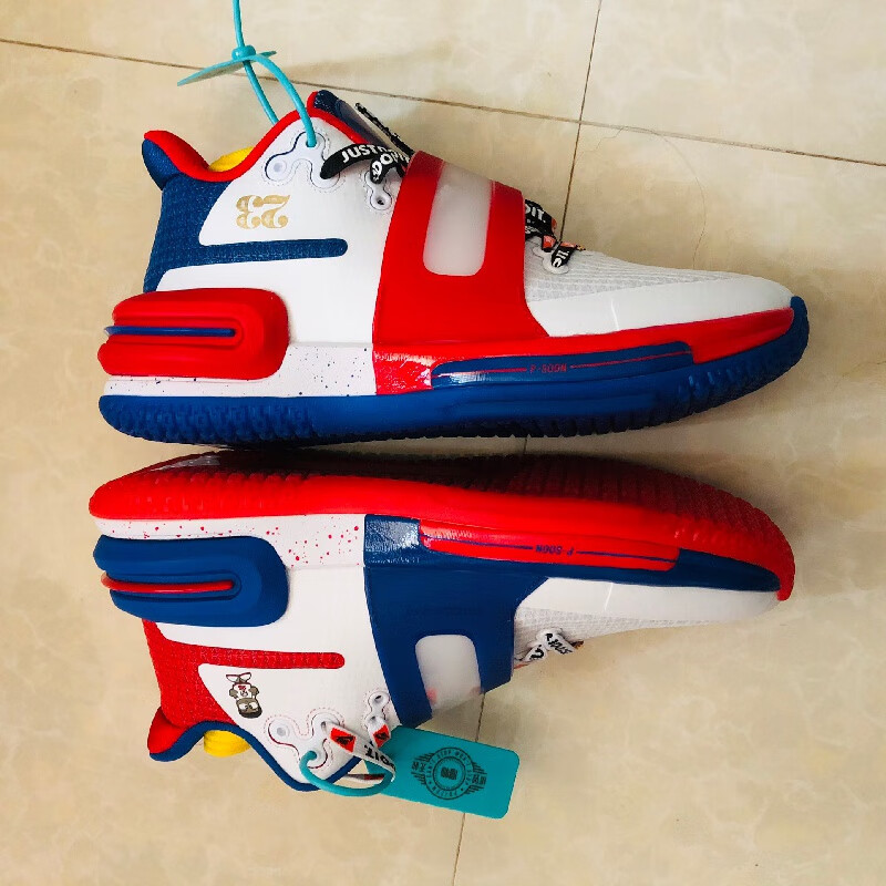 适配匹克闪现2代路威美国队justdoit黑白色鸳鸯篮球鞋潮鞋带justdoit