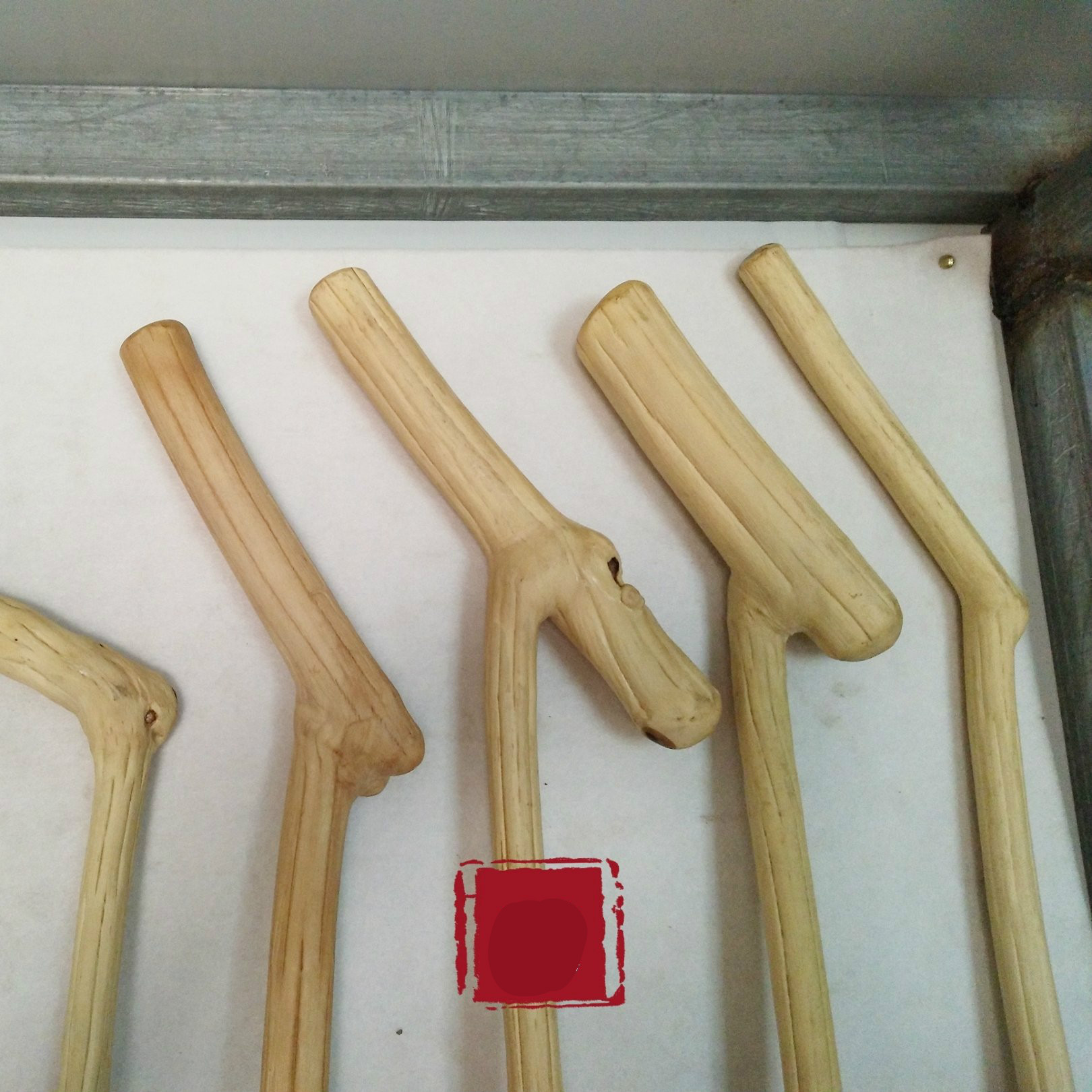 五台山降龙木手杖六道木拐杖降龙六道木拐棍登山杖把玩禅杖一物一拍sn