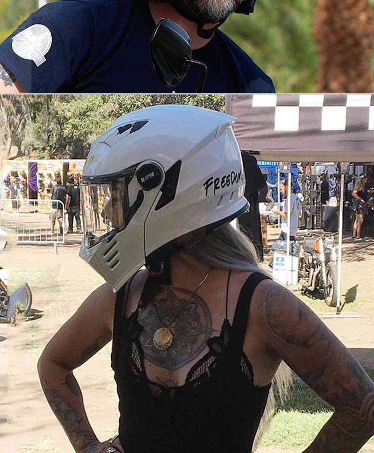 美国辛普森modbandit揭面盔碳纤维复古头盔摩托车机车防碳纤维xl