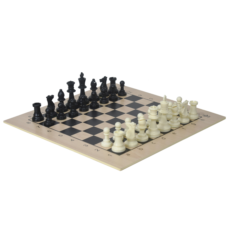 国际象棋标准比赛用棋木质棋盘95王高大号棋子pv彩盘配75王高 国际
