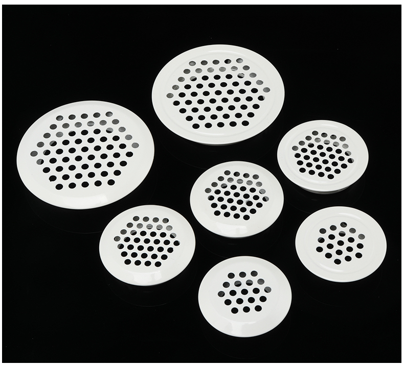 不锈钢透气孔鞋柜衣柜门橱柜白色通风孔透气网盖散热出气孔去味平面开