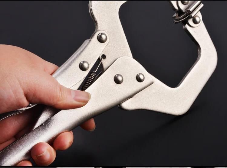 工地木工夹钢管c型压力钳夹钳18寸木工固定钳多功能万用夹管钳sn7908