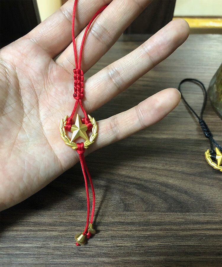 编织军恋礼品兵哥哥领花项链红绳彩绳情侣桃花结红绳手链礼盒