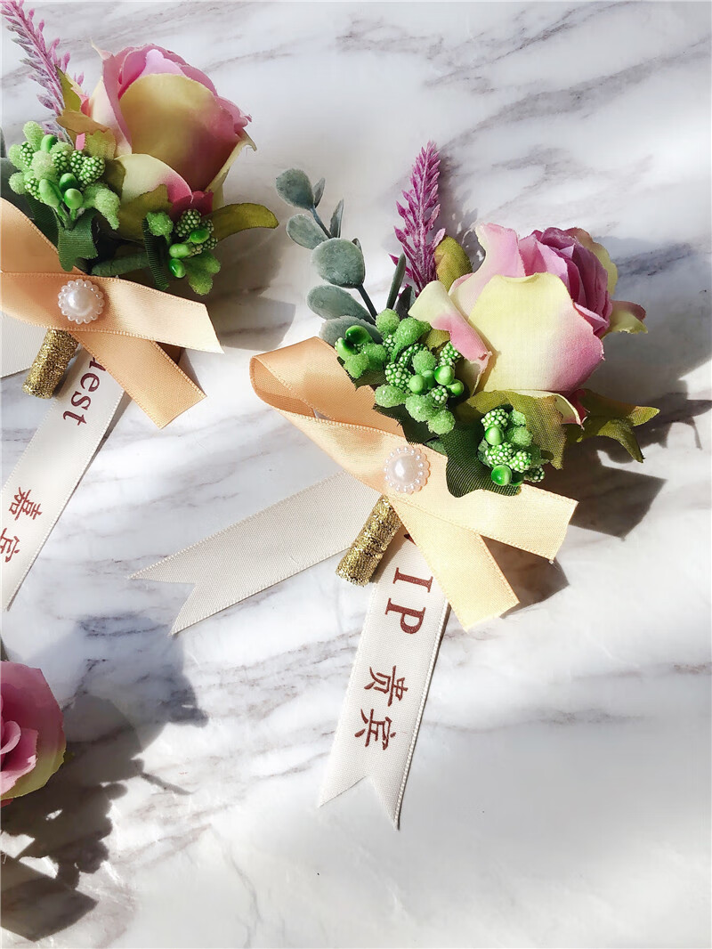 嘉宾襟花 会议年会活动开幕开业庆典婚礼贵宾花 商务k款 胸花【图片