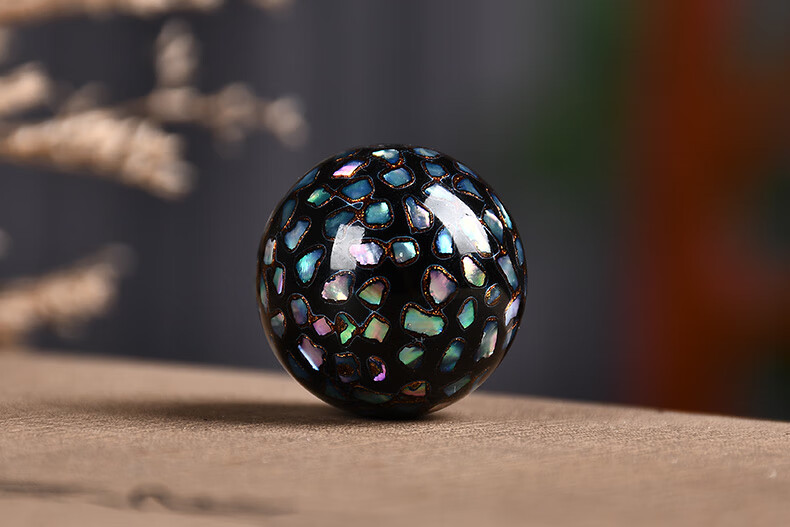 【京选旗舰】满贝壳大漆珠单珠螺钿女士手链佛珠手串饰品漆器非遗多宝