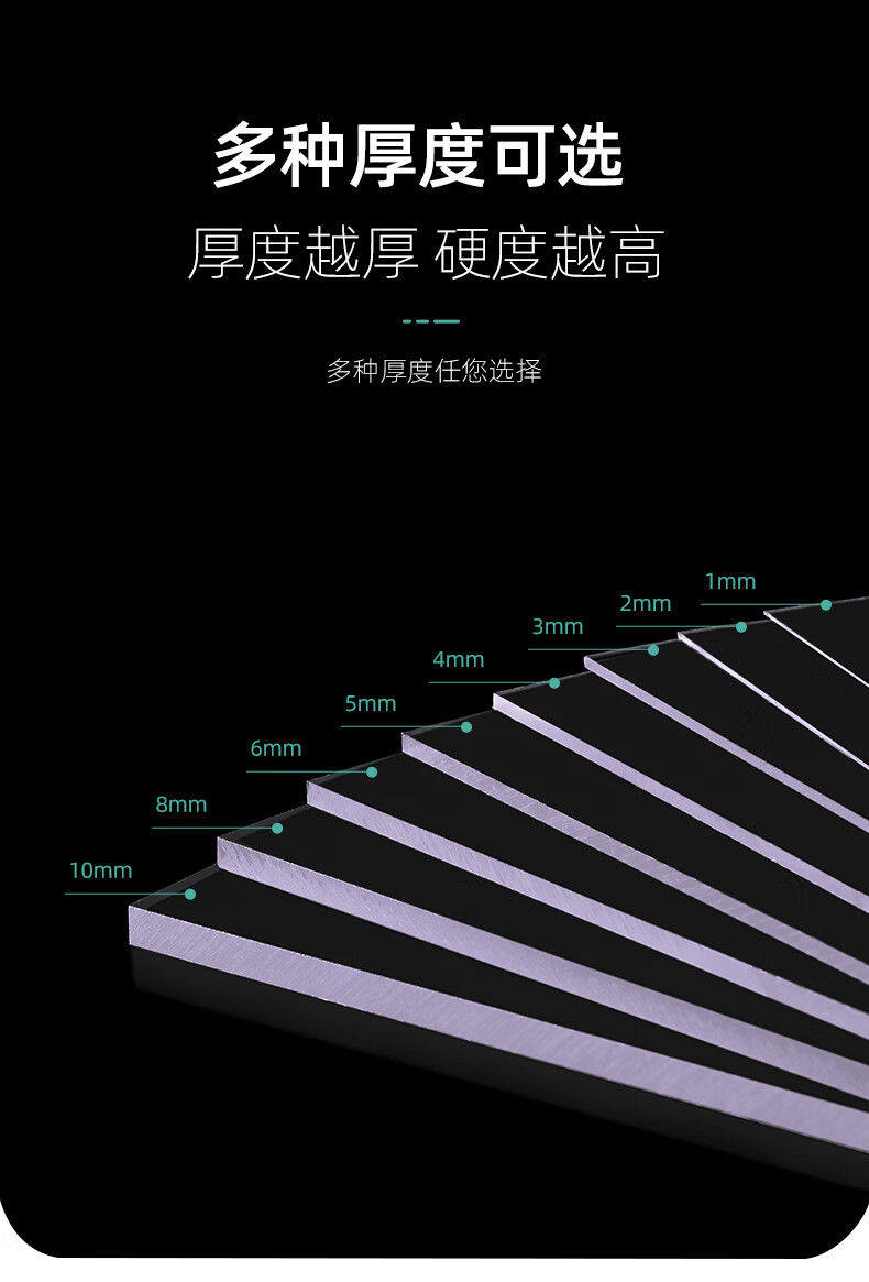 pc耐力板 透明塑料板硬板pvc板硬胶板厚定制耐力板5mmpc板硬片pet隔板