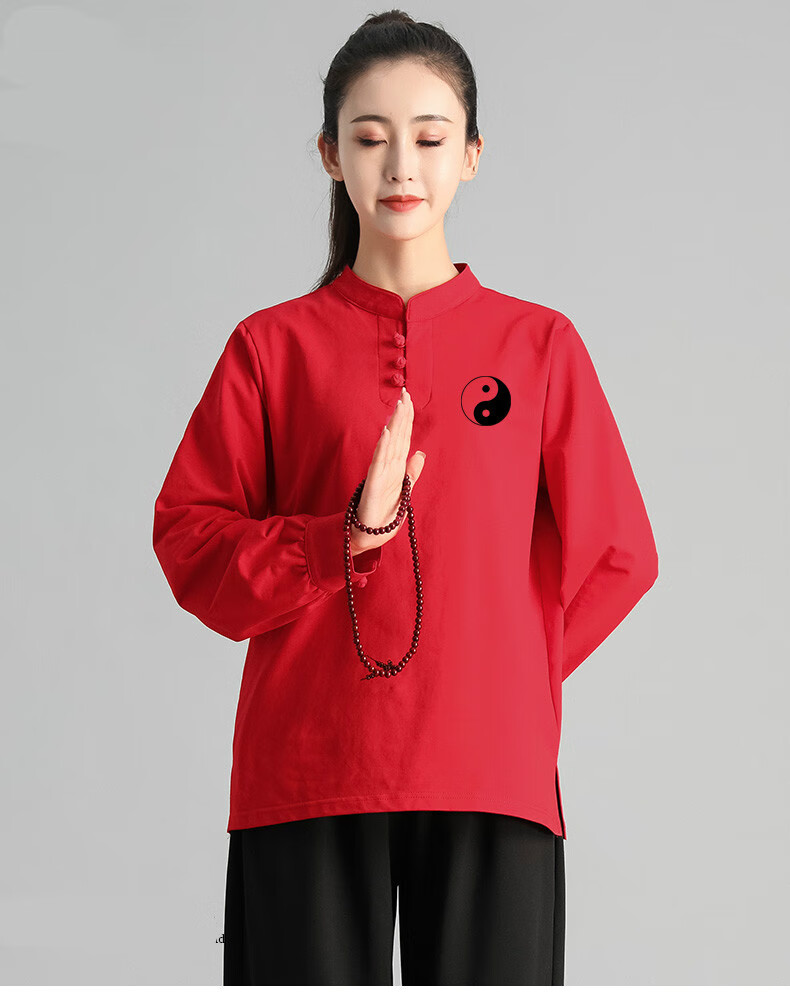 永动神春秋冬季太极服长袖t恤长裤两件套男女武术比赛练功服灯笼长裤