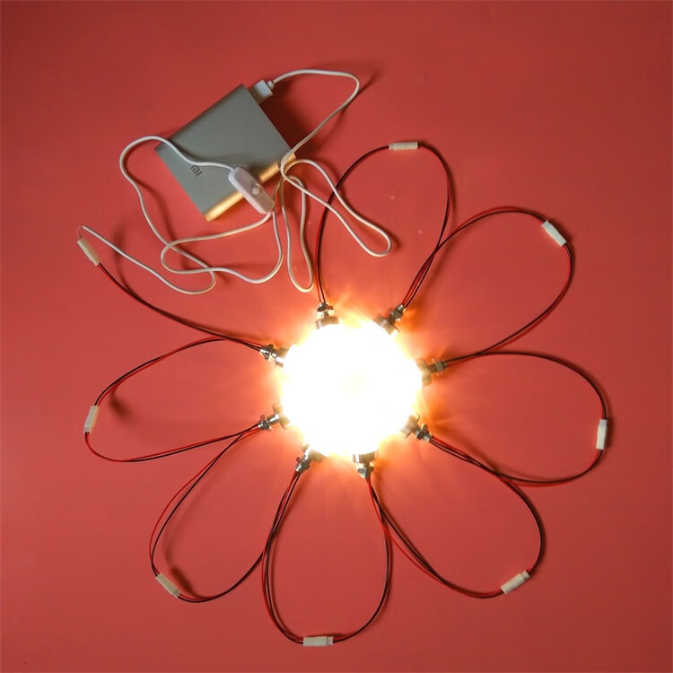 led水晶过道灯光源配件大功率彩色灯珠usb接口透镜带铝件5v点光源 8个