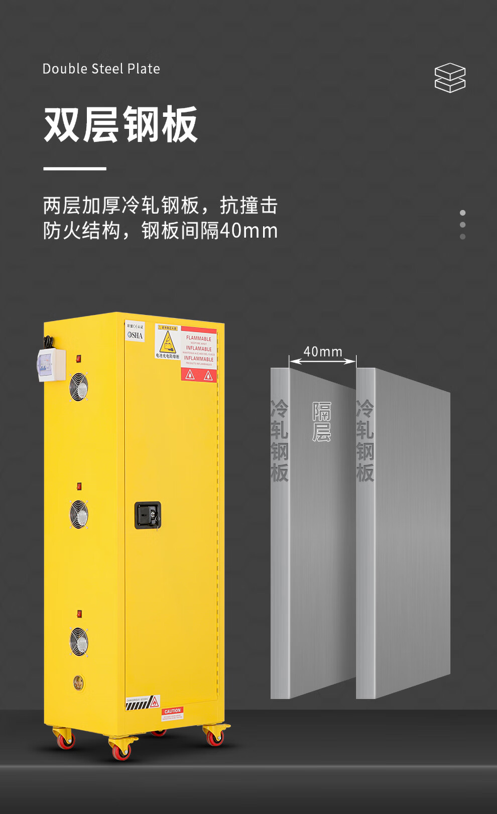 电池充电防爆柜适用于锂电池铅酸电池存放充电 45加仑【图片 价格