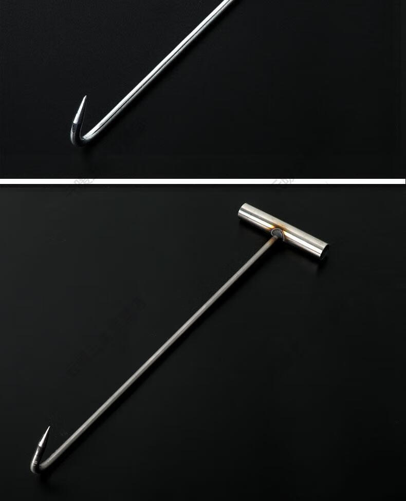 挂腊肉钩挂钩子不锈钢杀猪勾子丁字钩拉货卸水泥子钩猪肉钩手拉钩铁