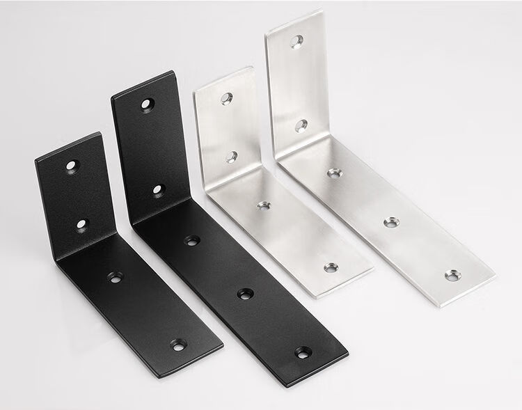 纯不锈钢角码90度直角角铁支架固定器l型三角铁三角支架支撑架黑色