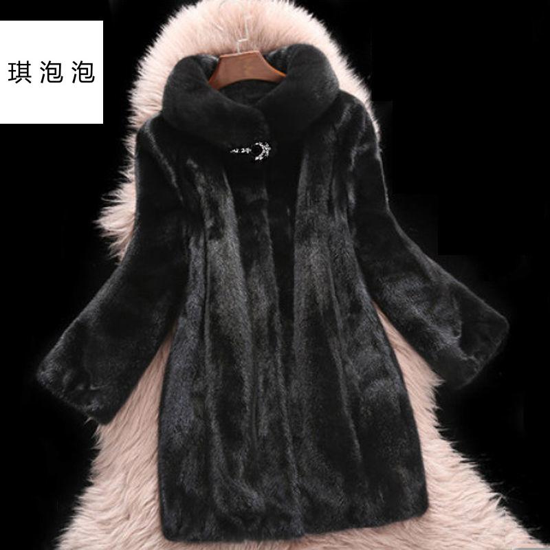 码连帽妈妈款皮草外套整貂保暖8 黑色领子款 8xl(170-180斤)【图片