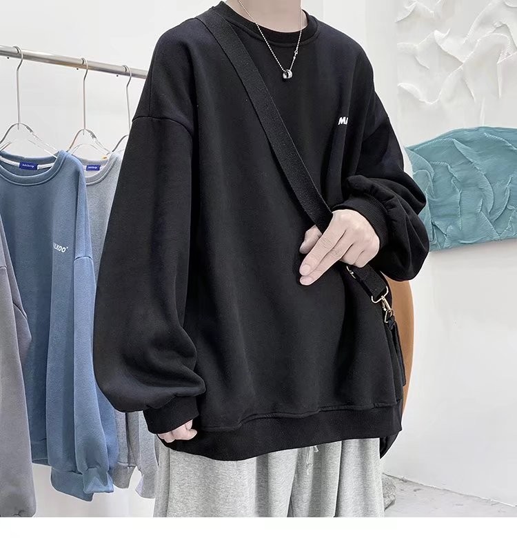 骑士普丁今年流行卫衣男春秋季早秋潮流百搭圆领上衣潮ins情侣网红