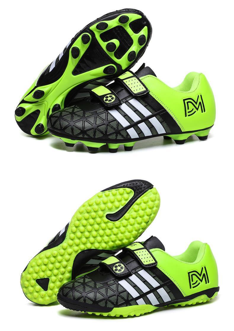 新款高品质足球鞋魔术贴足球鞋长钉儿童训练运动鞋小学生防滑男童女童