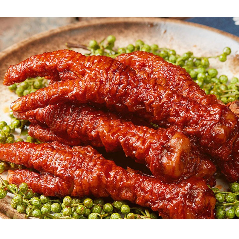 川道味虎皮凤爪120g*4袋四川辣卤味凤爪五香虎皮鸡脚小包装零食 卤香