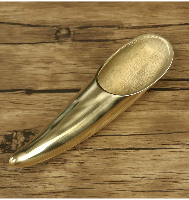 铜之美 黄铜刮痧板牛角筒背部颈部腿部全身通用家用疏通按摩板经络