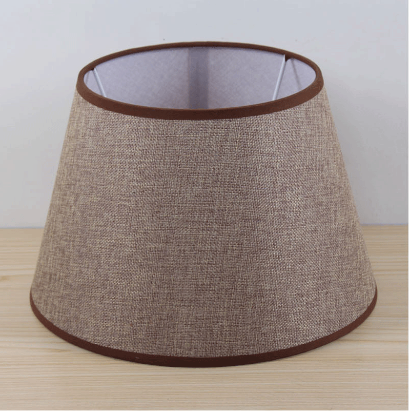 床头壁灯台灯圆形亚麻布罩白色锥形布灯罩上口10下口20高16cm备注颜色
