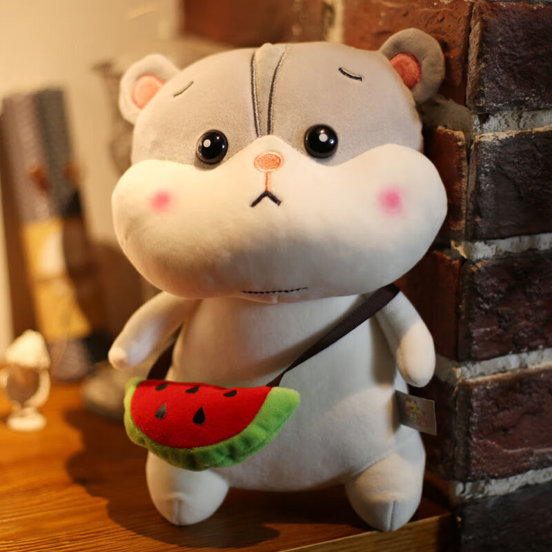 适用于支持可爱背包仓鼠公仔小老鼠毛绒玩具小号水果仓鼠玩偶布娃娃