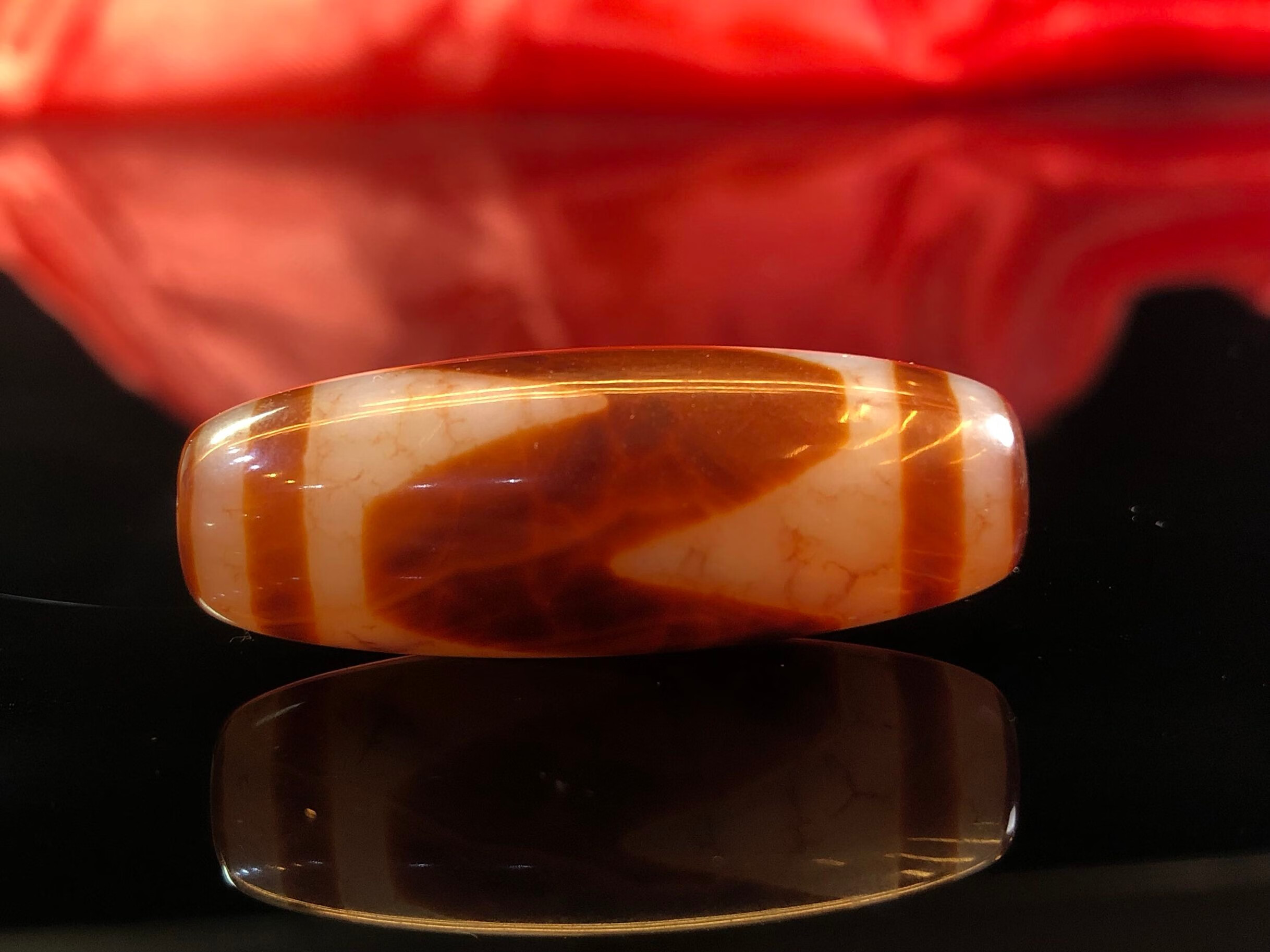 顶盈西藏虎牙老天珠火供配饰diy星月金刚菩提手串腰珠配珠配饰图片色