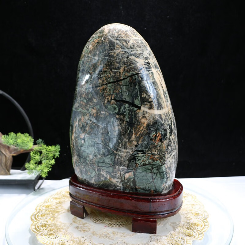 朗郡天然奇石原石摆件办公室柜子摆件装饰品黄河七彩石头摆件装饰观赏