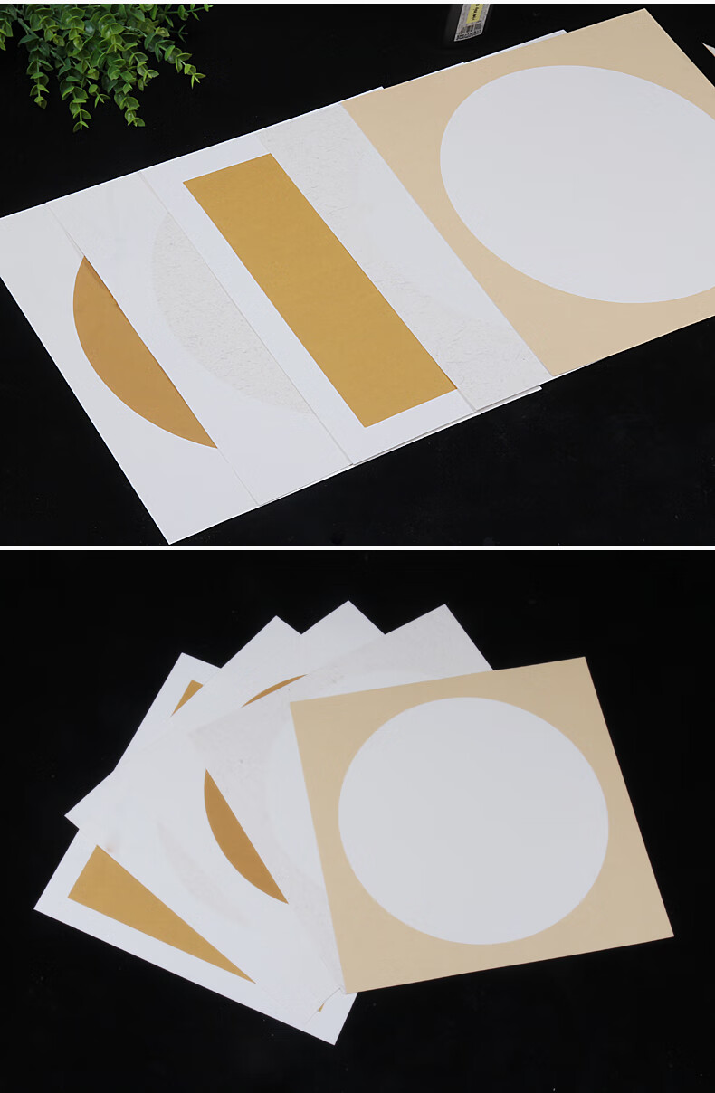 明星加厚生宣纸卡纸国画作品纸圆形长方形镜片空白扇面软卡半熟宣工笔