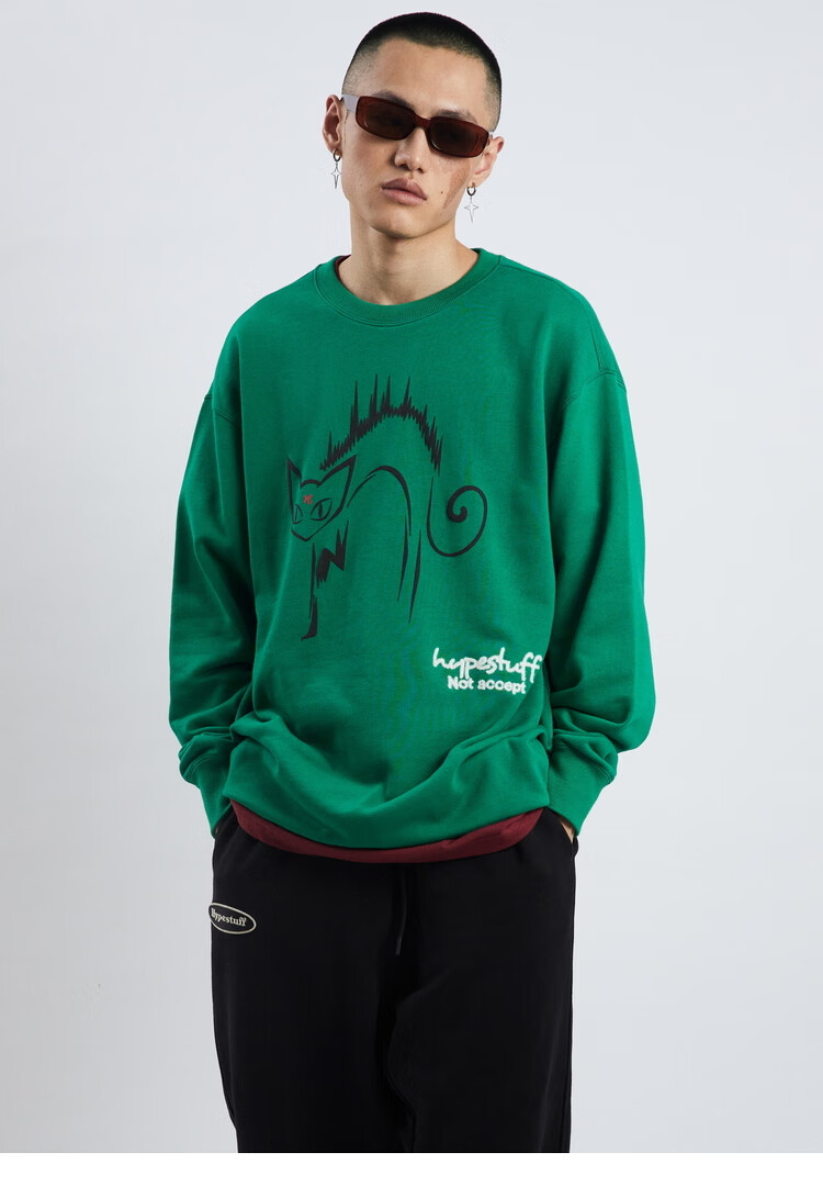 【inxxstreet】hypestuff21秋新品潮牌宽松圆套头卫衣