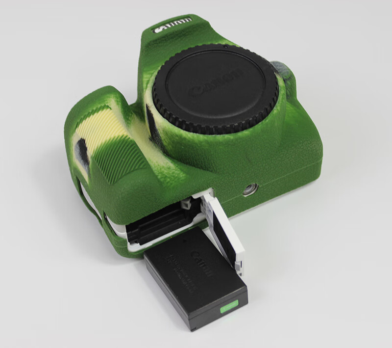 佳能单反相机200d二代sl3硅胶套x10250d保护套防护壳200dii迷彩绿