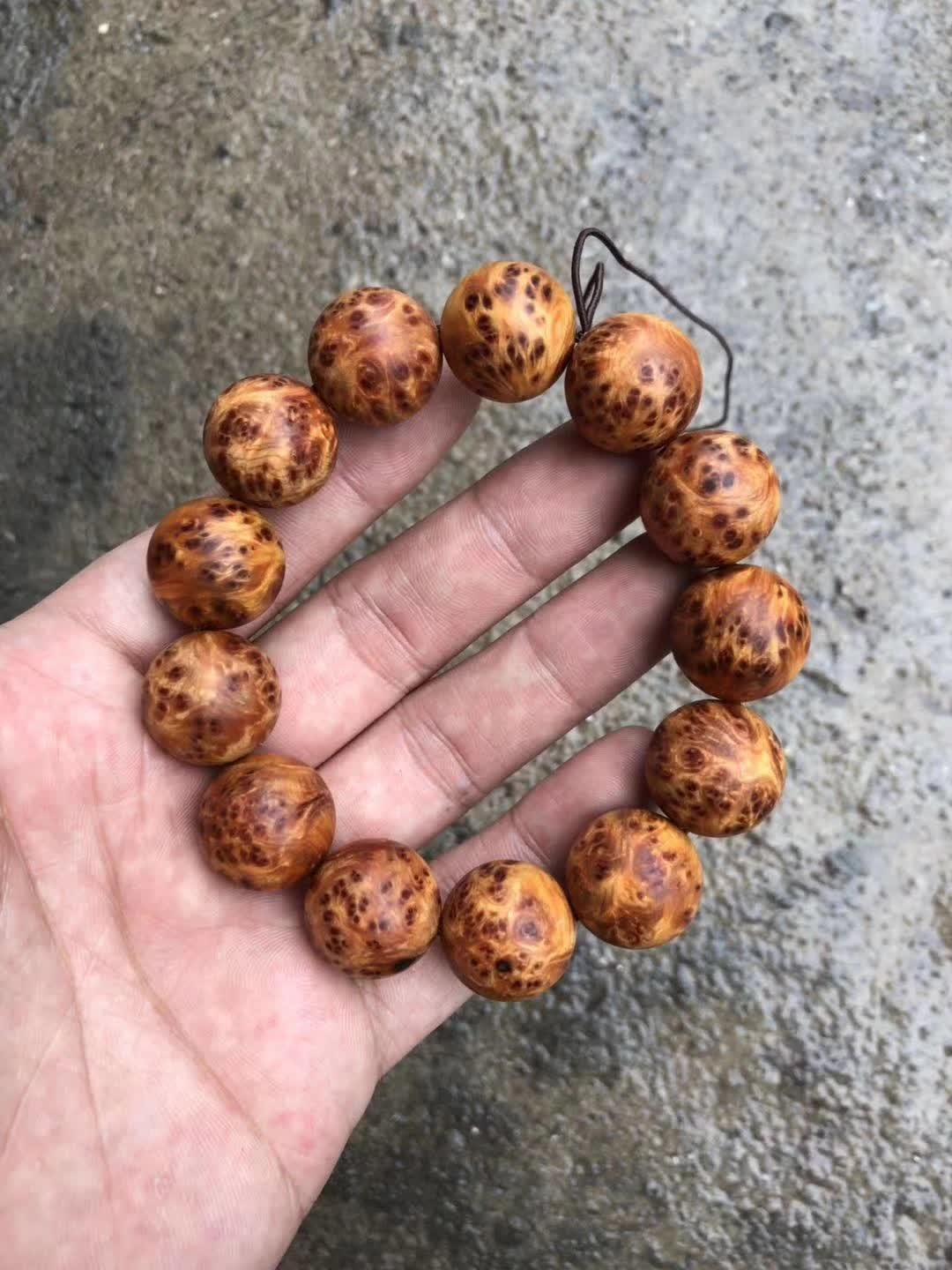 跨年特价微韵手链东北琥珀木松明子手串明包松丁满瘤疤沉香男士文玩