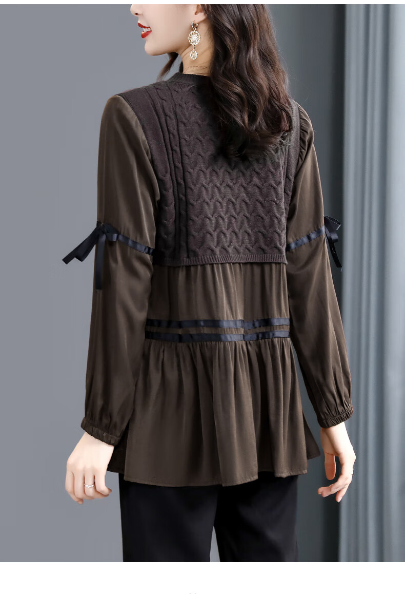 y1778优洛莎微裳香欧真值女装 深咖色 s【建议95斤以内】【图片 价格