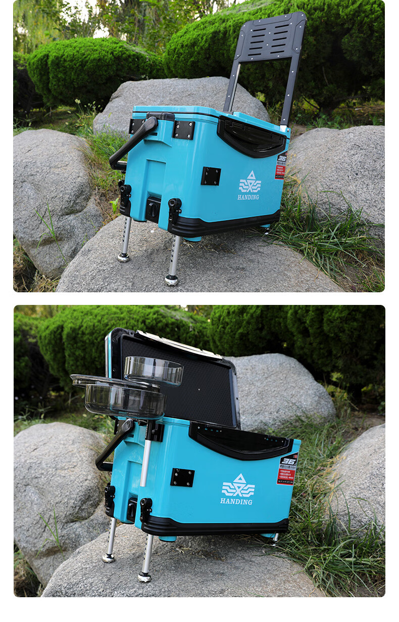 汉鼎免安装钓箱2021新款多功能台钓箱子36l全套镁合金升降腿配件汉鼎