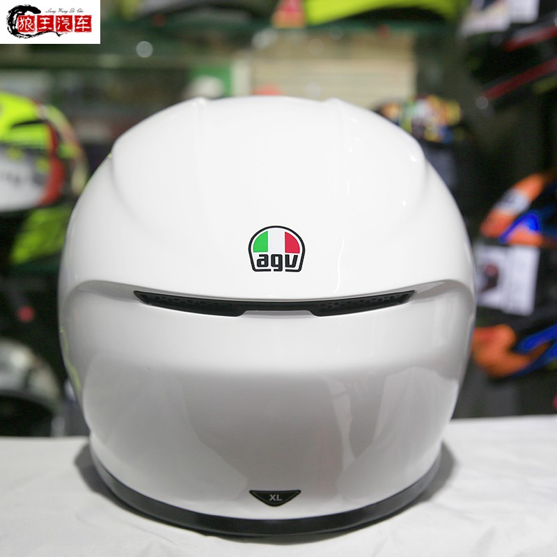 意大利现货k6摩托车头盔碳纤维轻便全盔四级跑盔春夏季赛道盔黑黄色xl