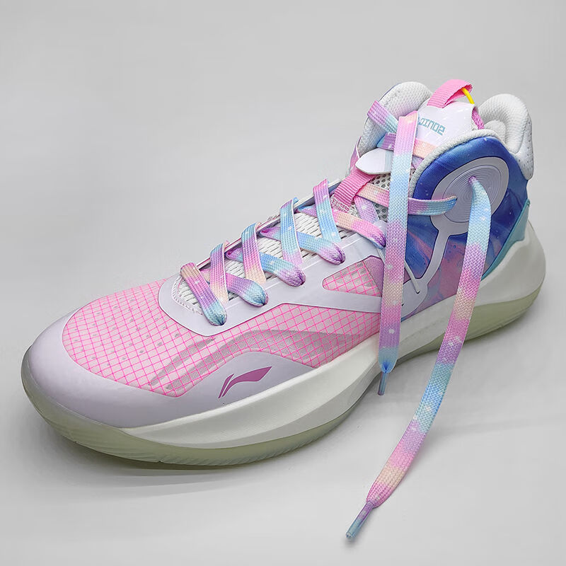 适配李·宁li·ning音速9 team鞋带篮球鞋非原装扁平白粉橙黑紫黄绿