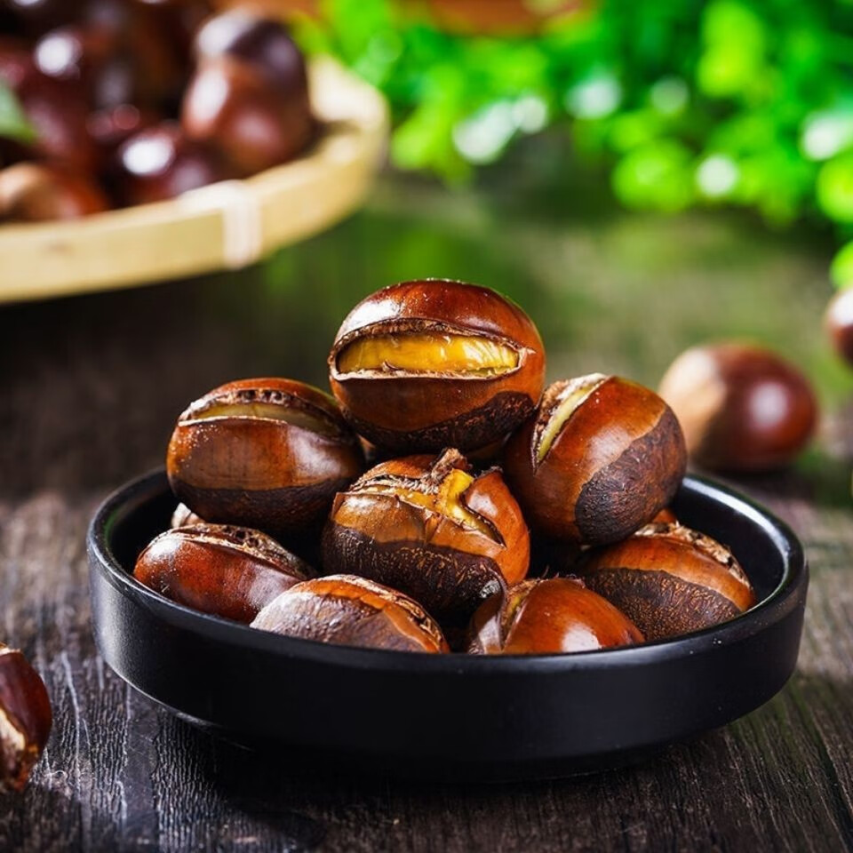 新鲜板栗子油栗5/生板栗子生毛栗子东北毛栗子生鲜