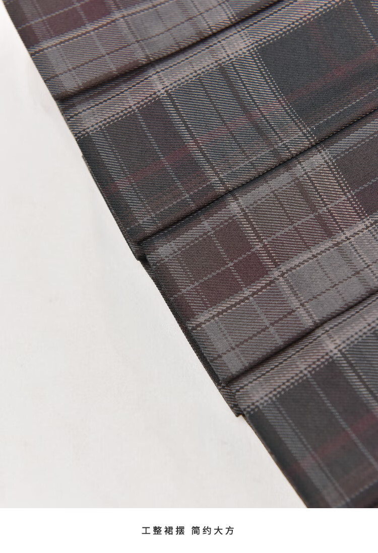 潜意识原创森女部落正版jk制服格裙暗黑系格子裙半身裙a字裙春秋潜