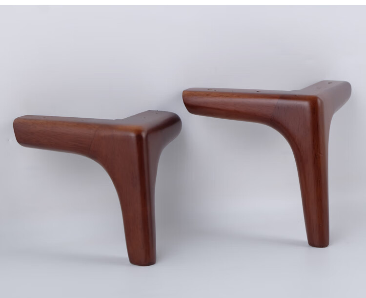 实木茶几脚胡桃色橡木家具脚金色沙发脚仿古色木腿轻奢柜腿m5138mm高