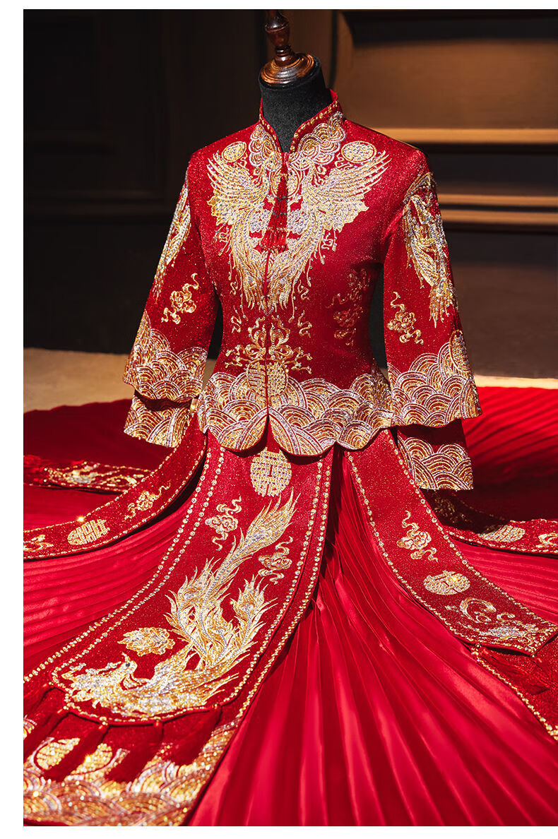 禾莱夏季轻奢婚纱礼服女宴会晚礼服女秀禾服新娘2022