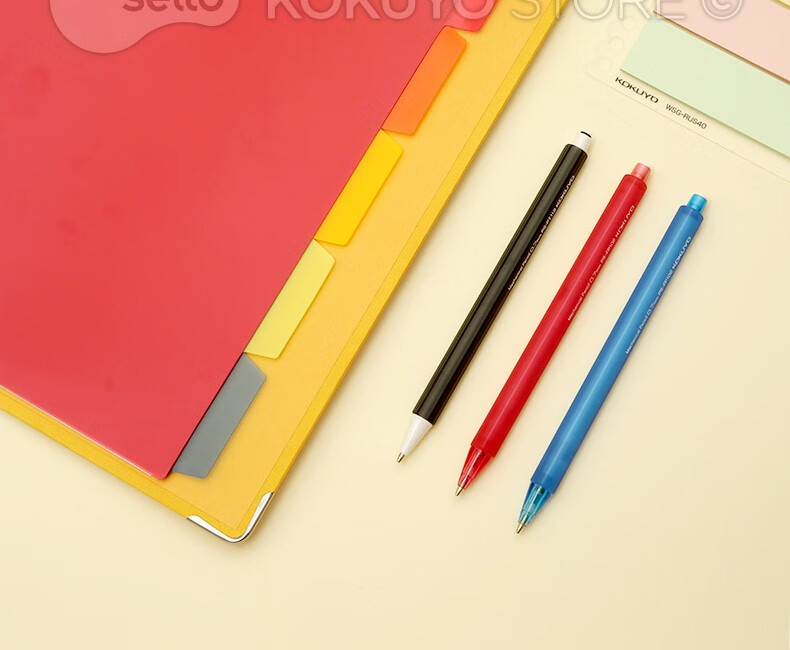 日本kokuyo国誉分段卡活页便签替芯配件活页夹便携文具拉边袋分段卡a5